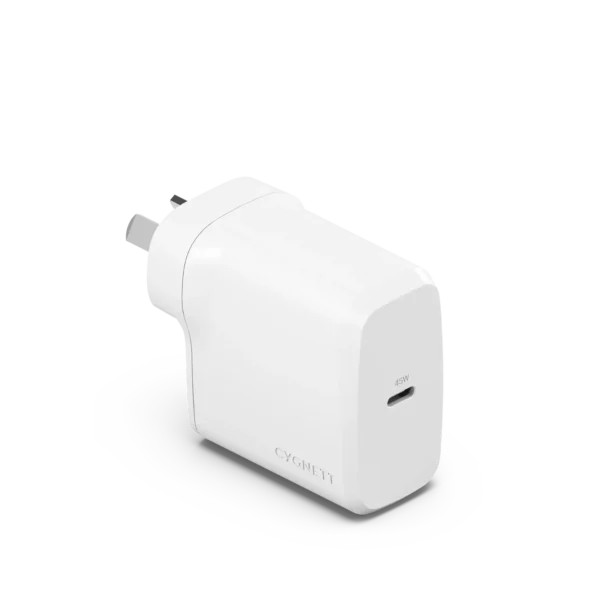 CYGNETT POWERPLUS 45W USB-C WALL CHARGER WHITE